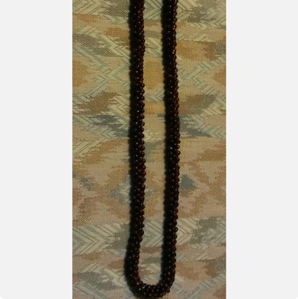 Artisan Vintage Red Garnet Cluster Beaded Strand N